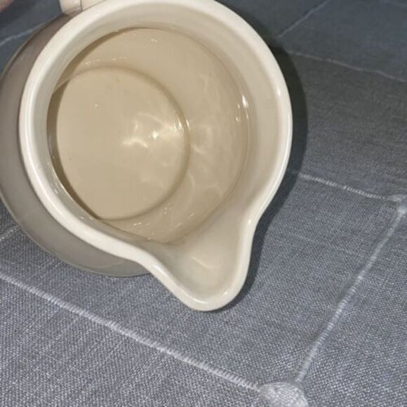 Longaberger Woven Traditions Blue Pottery Small Milk/Juice Syrup Pitcher - Picture 4 of 9